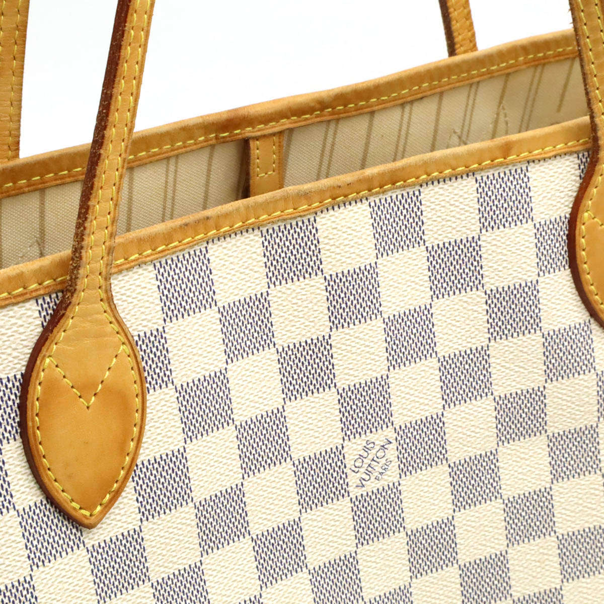 Louis Vuitton Damier Azur Neverfull MM Tote Bag N51107