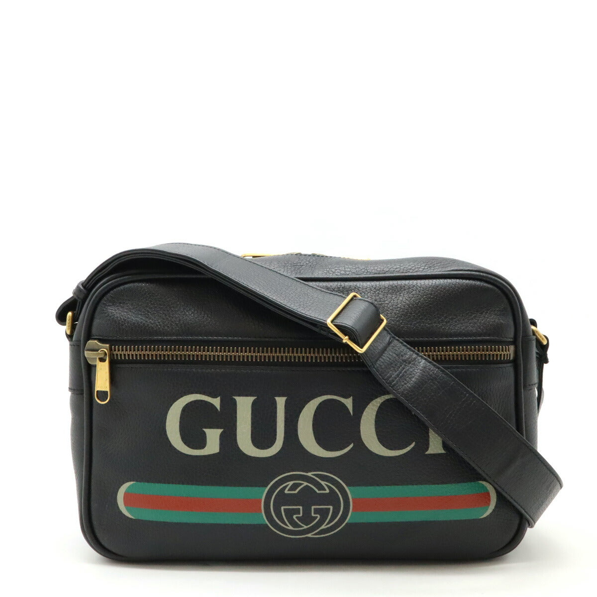 Gucci GUCCI Print Leather Shoulder Bag