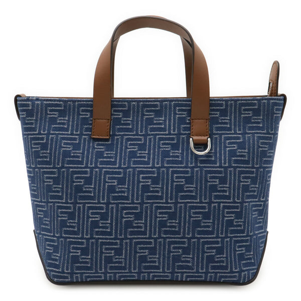 Fendi FF Jacquard Leather Handbag