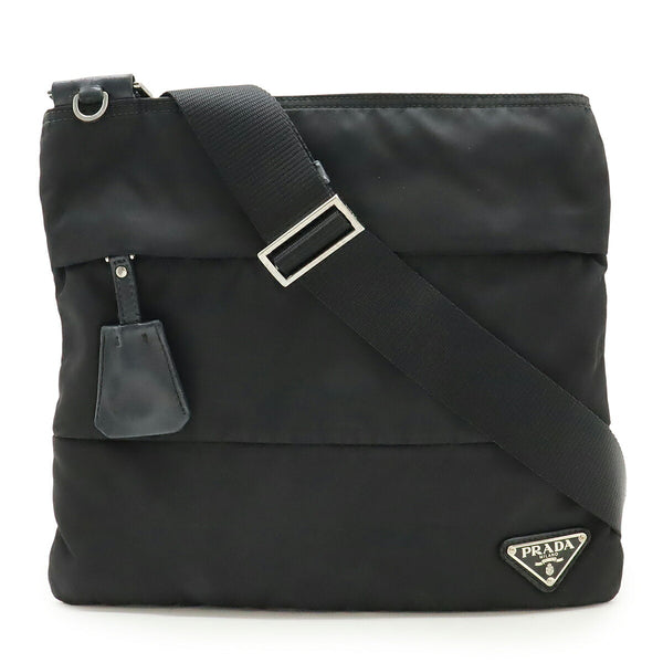 Prada Nylon Leather Shoulder Bag
