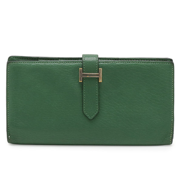 Hermes Béarn Soufflet Chevre Long Bifold Wallet