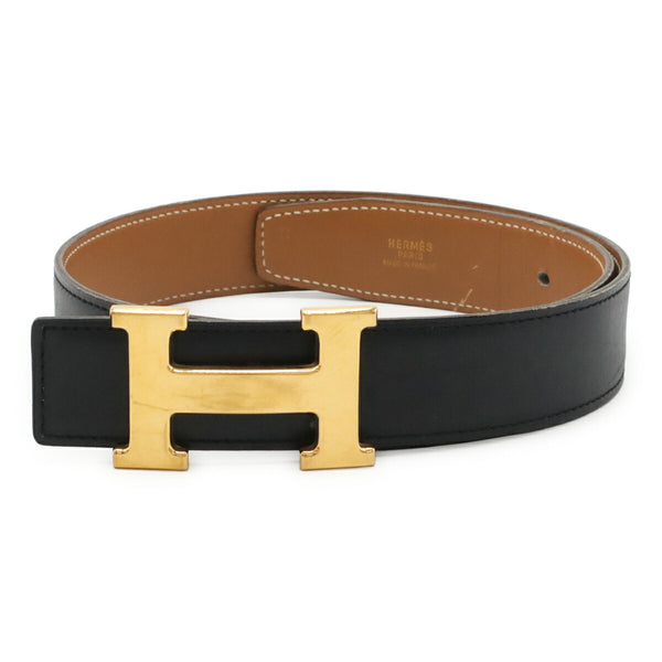Hermes Box Calf Leather Belt 62