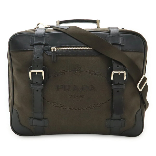 Prada Logo Jacquard 2way Bag