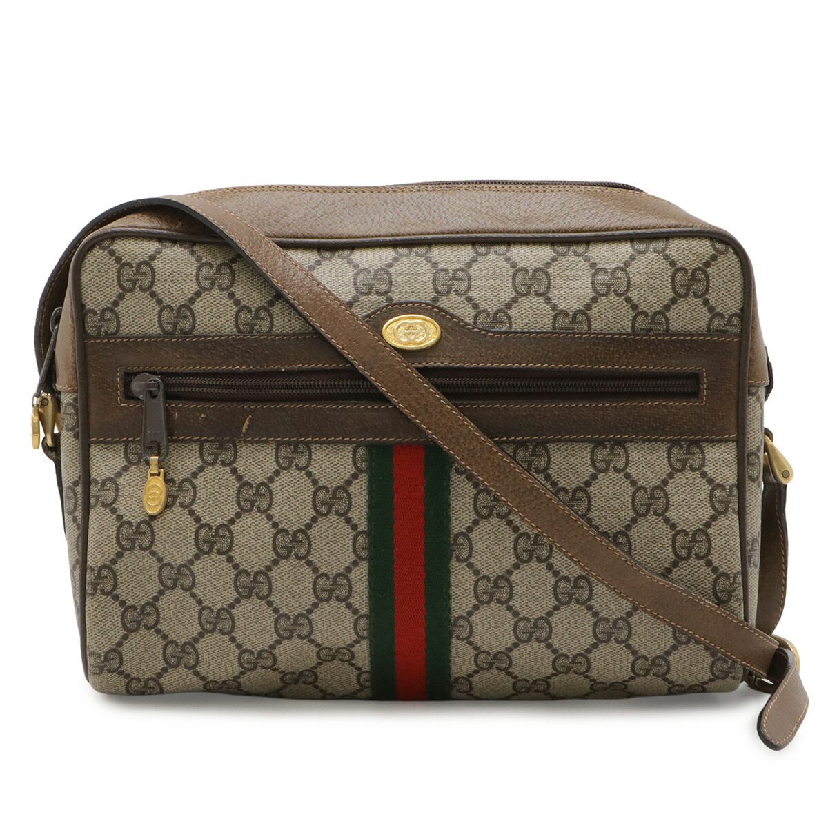 Gucci GG Plus Coated Canvas Shoulder Bag