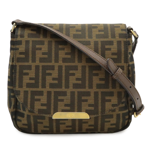 Fendi Zucchino Leather Shoulder Bag