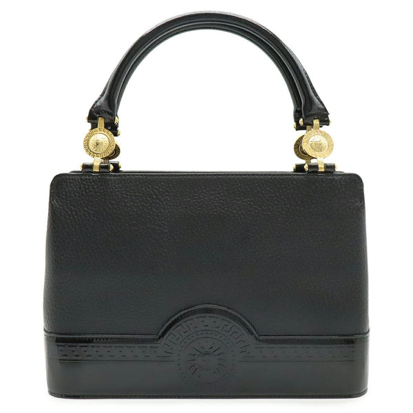 Gianni Versace Leather Patent Leather Handbag