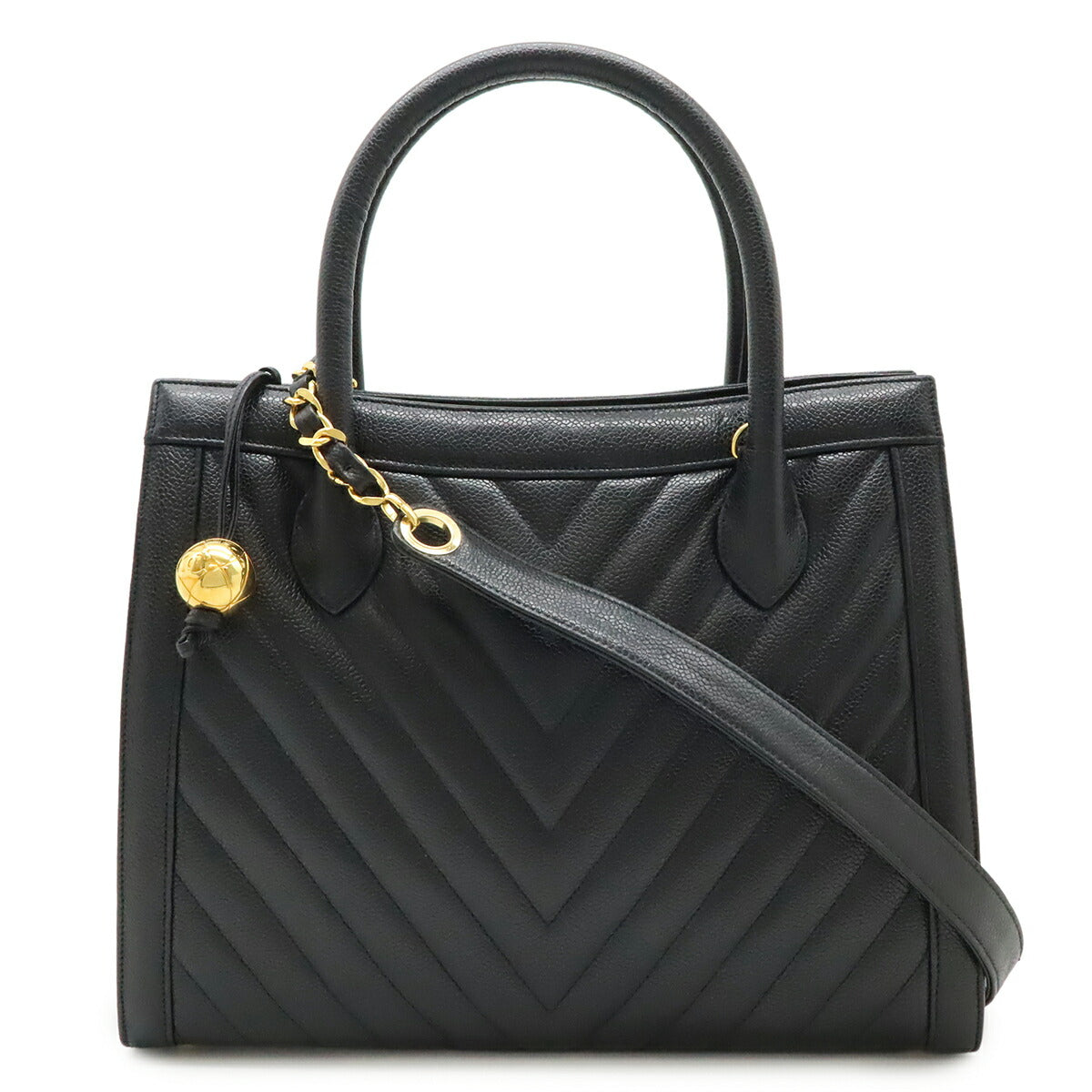 Chanel Chevron Leather 2way Bag
