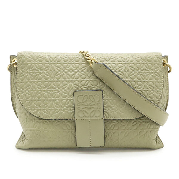 Loewe Repeat Anagram Avenue Leather Shoulder Bag