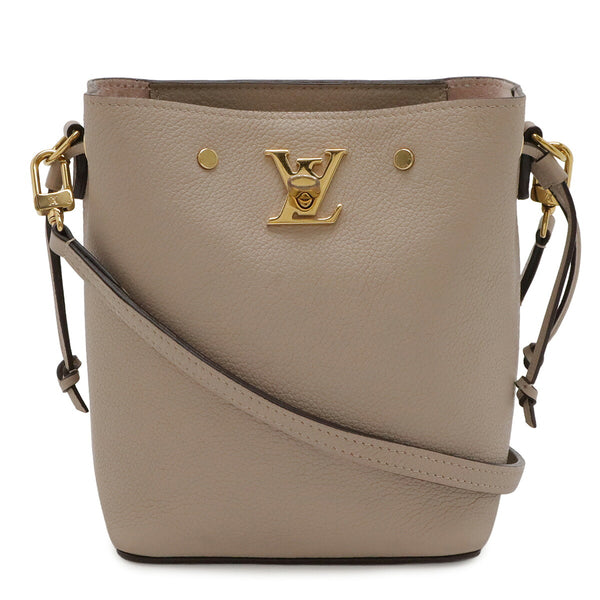 Louis Vuitton Nano Lockme Leather Bucket Bag