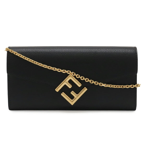 Fendi FF Diamond Leather 2way Chain Wallet
