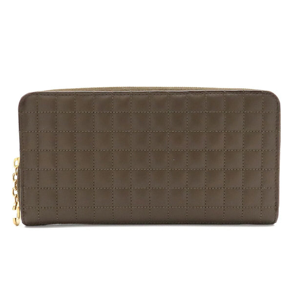 Celine Quilted Leather Long Zipper Wallet