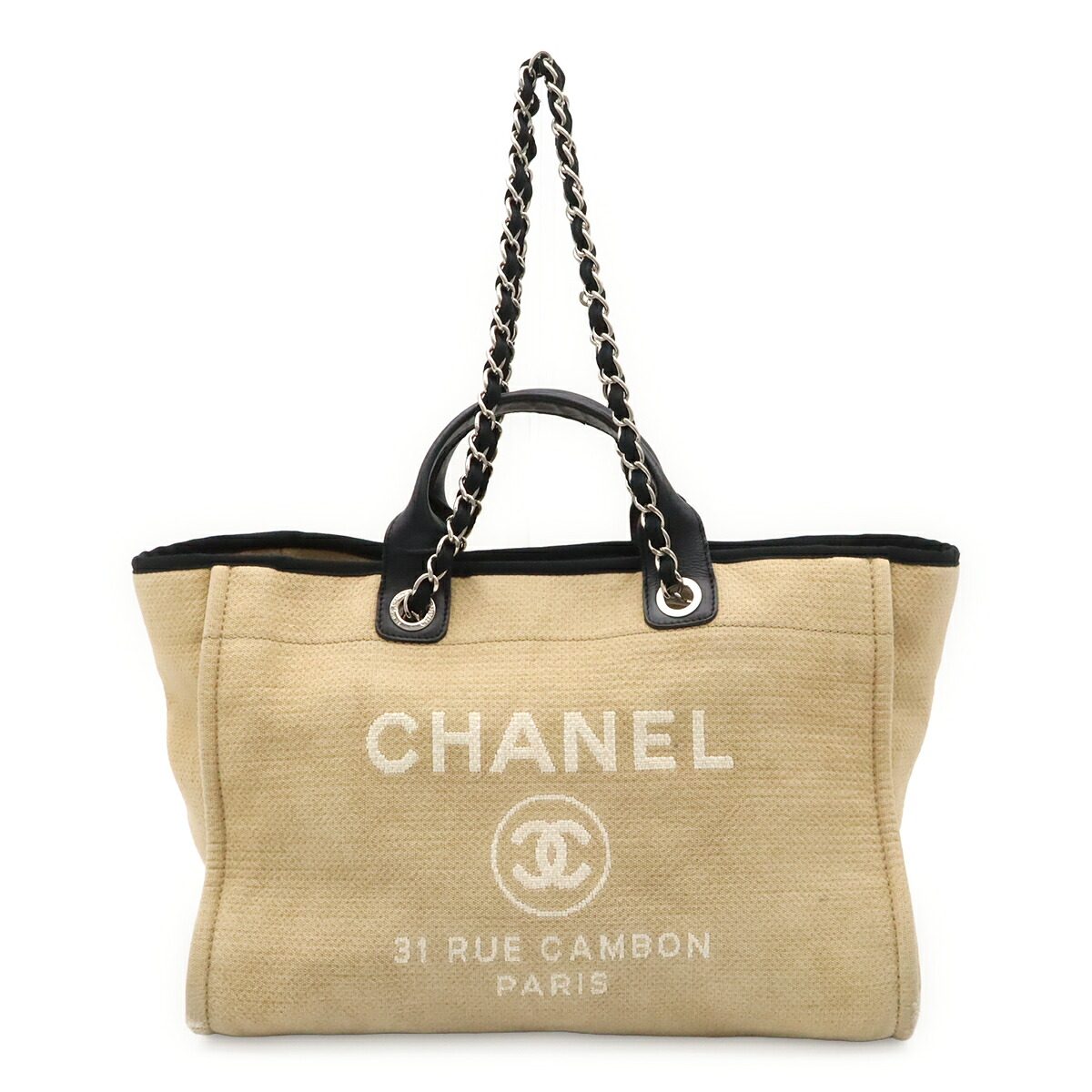 Chanel Deauville Canvas 2way Tote Bag