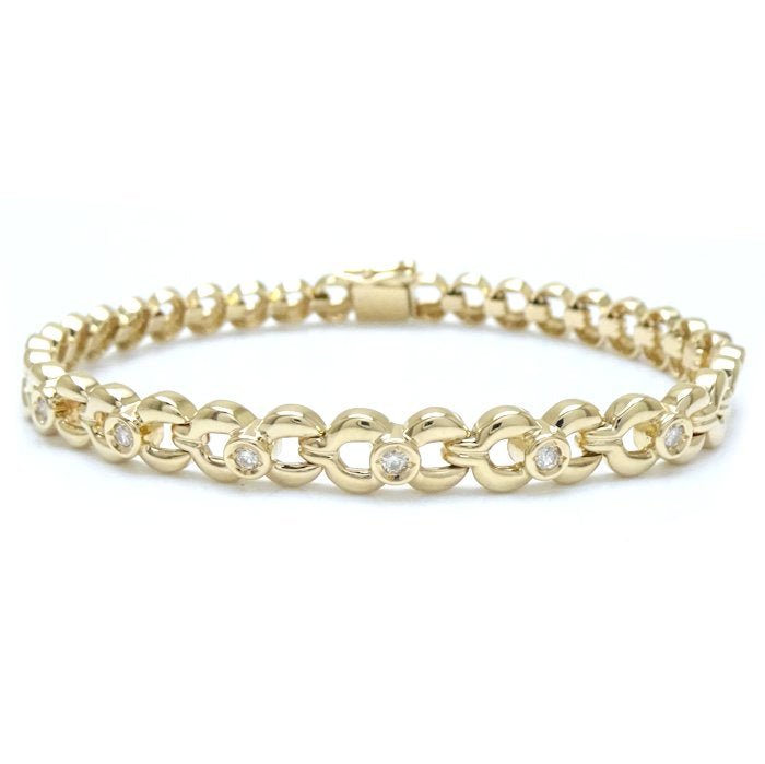 Diamond Bracelet 0.15ct K18YG Yellow Gold