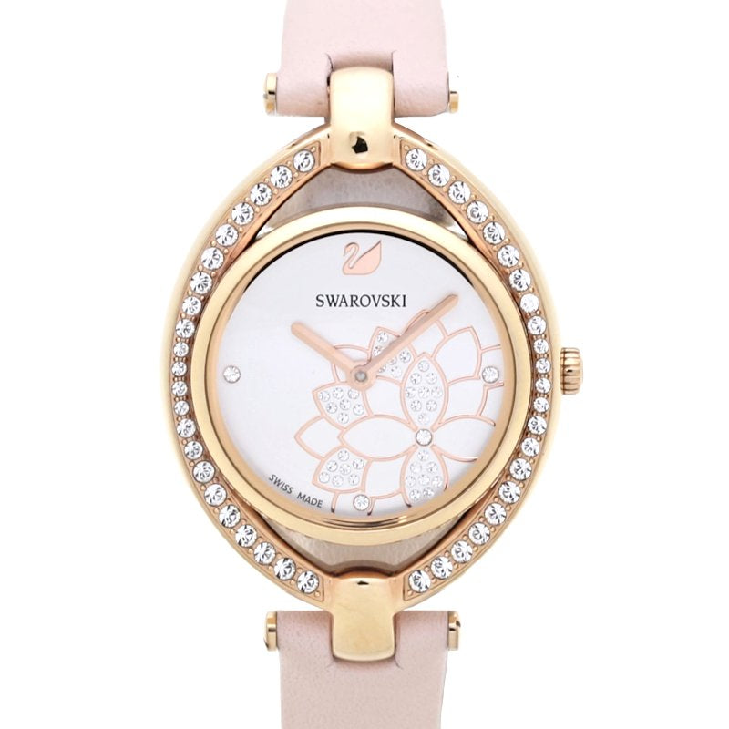 Swarovski Stella Stainless Steel Leather Watch