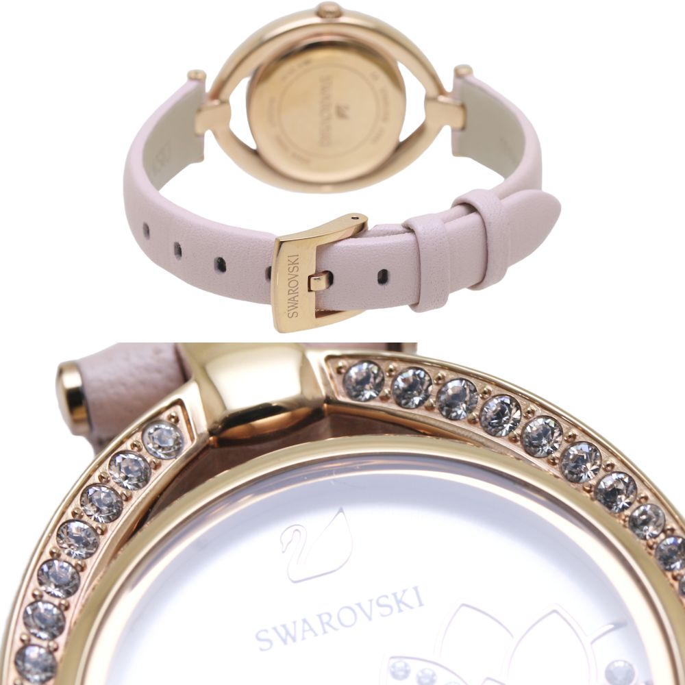 Swarovski Stella Stainless Steel Leather Watch