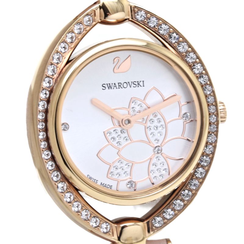 Swarovski Stella Stainless Steel Leather Watch