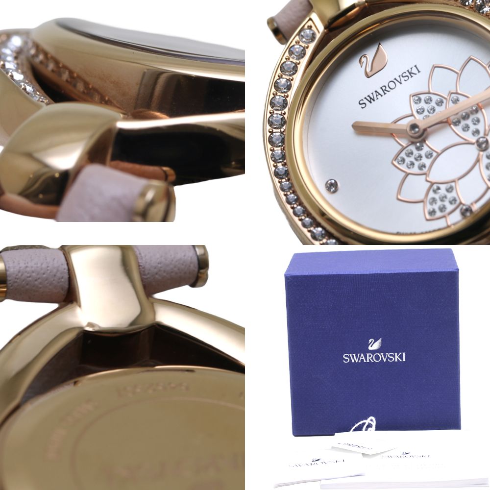 Swarovski Stella Stainless Steel Leather Watch