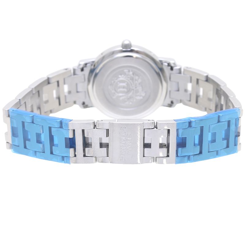 Hermes Clipper Nacre Quartz Watch Stainless Steel