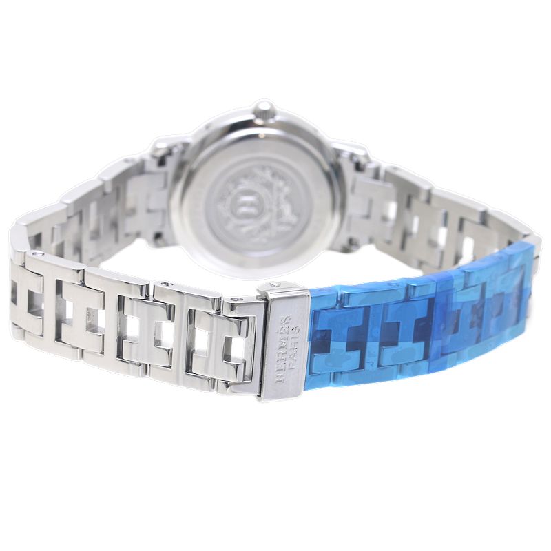 Hermes Clipper Nacre Quartz Watch SS CL4.210.214