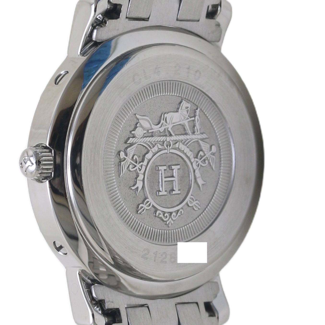 Hermes Clipper Nacre Quartz Watch SS CL4.210.214