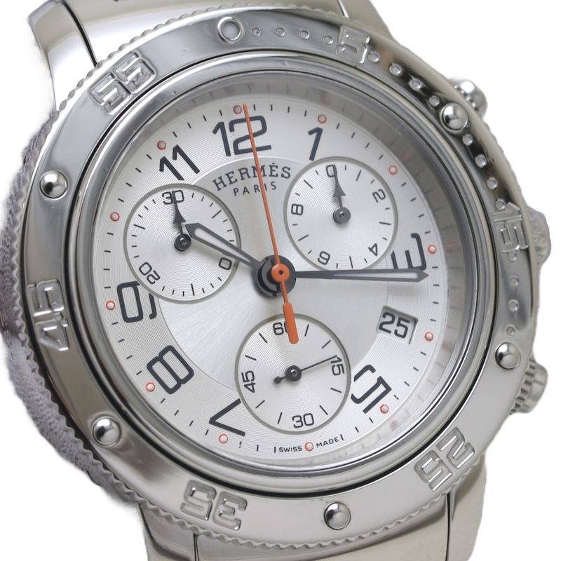 HERMES Clipper Diver Chronograph Stainless Steel Watch