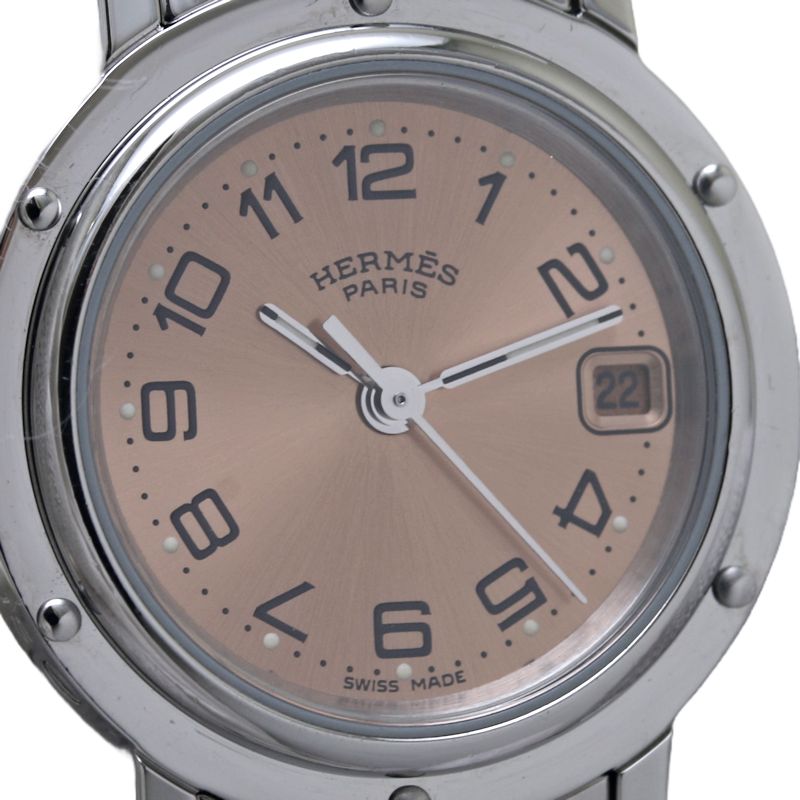 Hermes Clipper Stainless Steel Quartz Watch