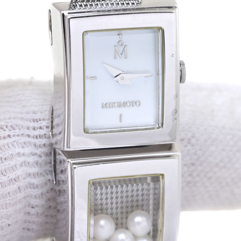 Mikimoto Stainless Steel Pearl Quartz Watch NNS383SF