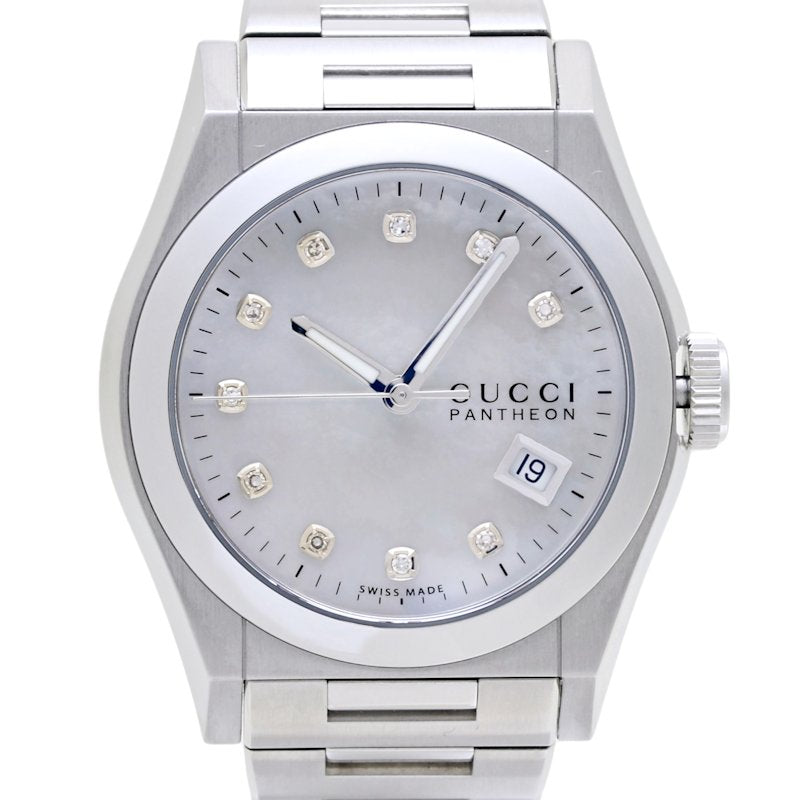 Gucci Pantheon Diamond Stainless Steel Watch YA115403