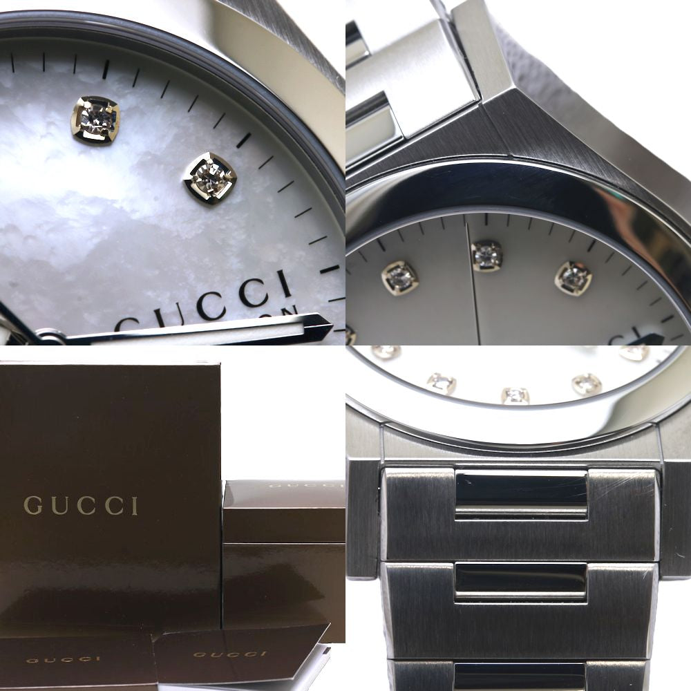 Gucci Pantheon Diamond Stainless Steel Watch YA115403