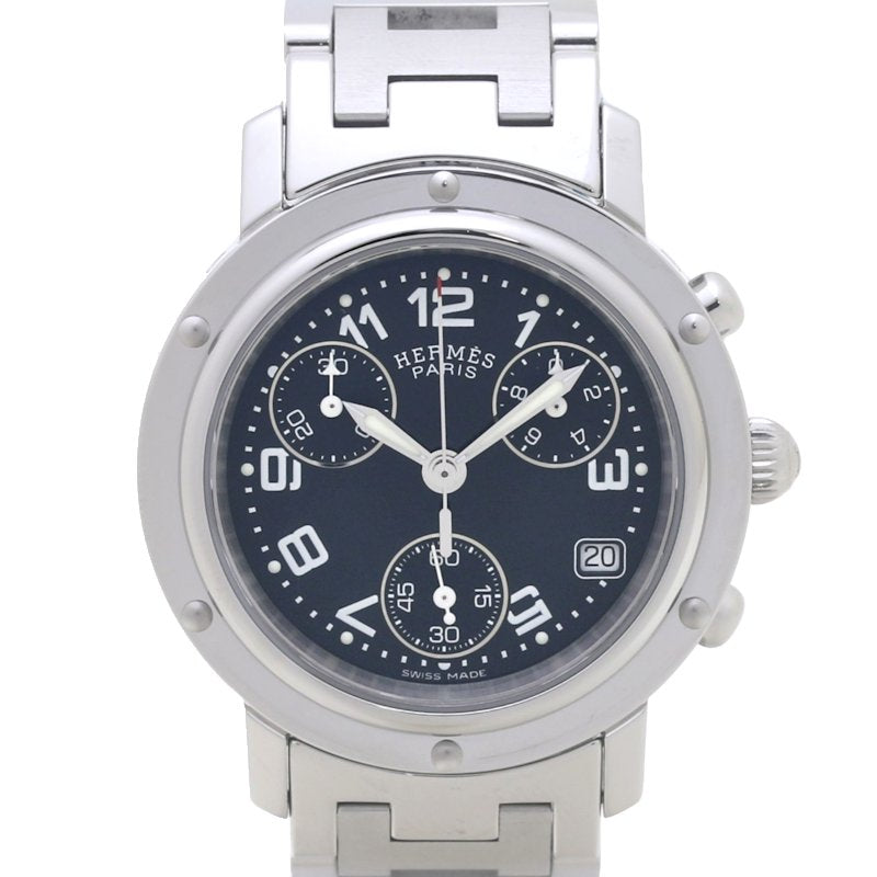 HERMES Clipper Chronograph Stainless Steel Watch