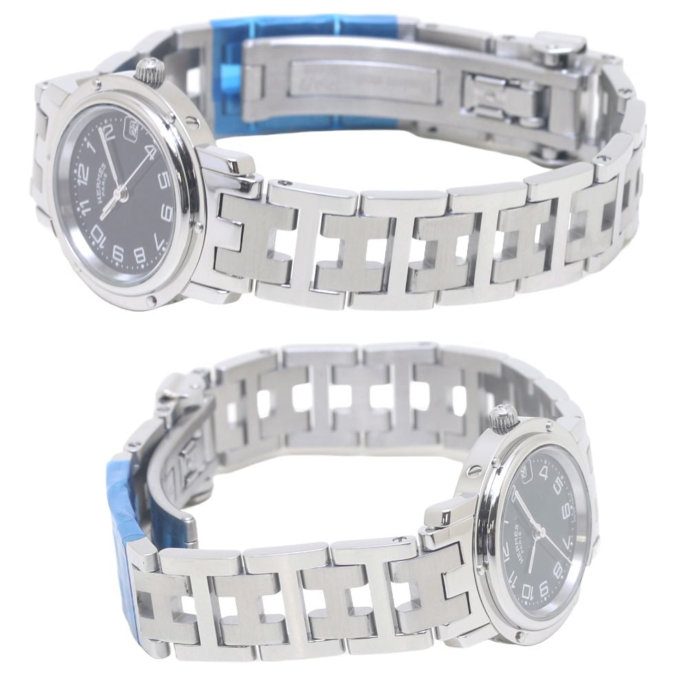 Hermes Stainless Steel Clipper Quartz Watch