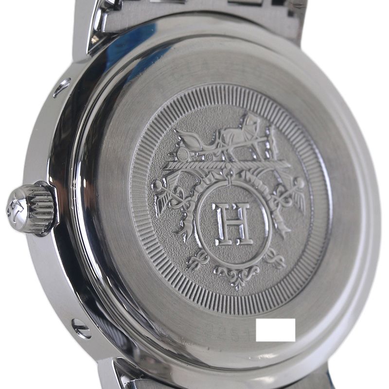 Hermes Stainless Steel Clipper Quartz Watch