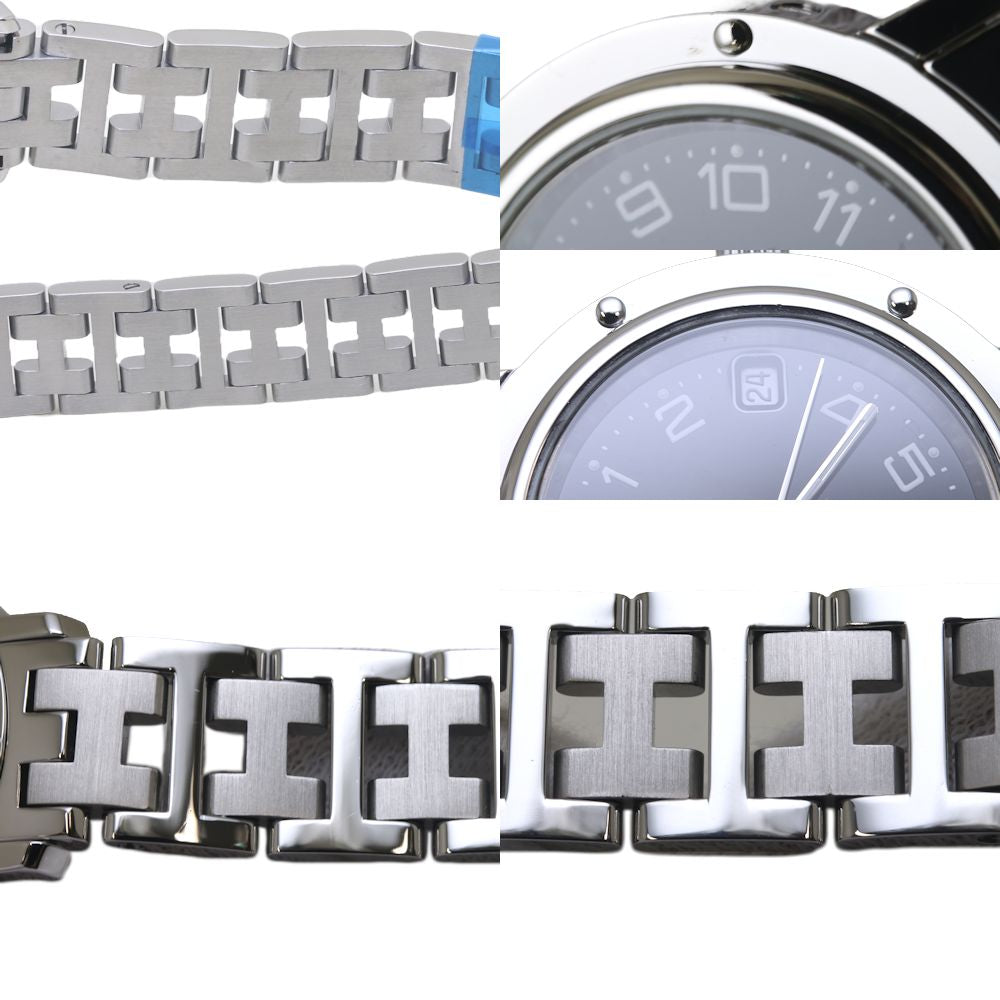 Hermes Stainless Steel Clipper Quartz Watch