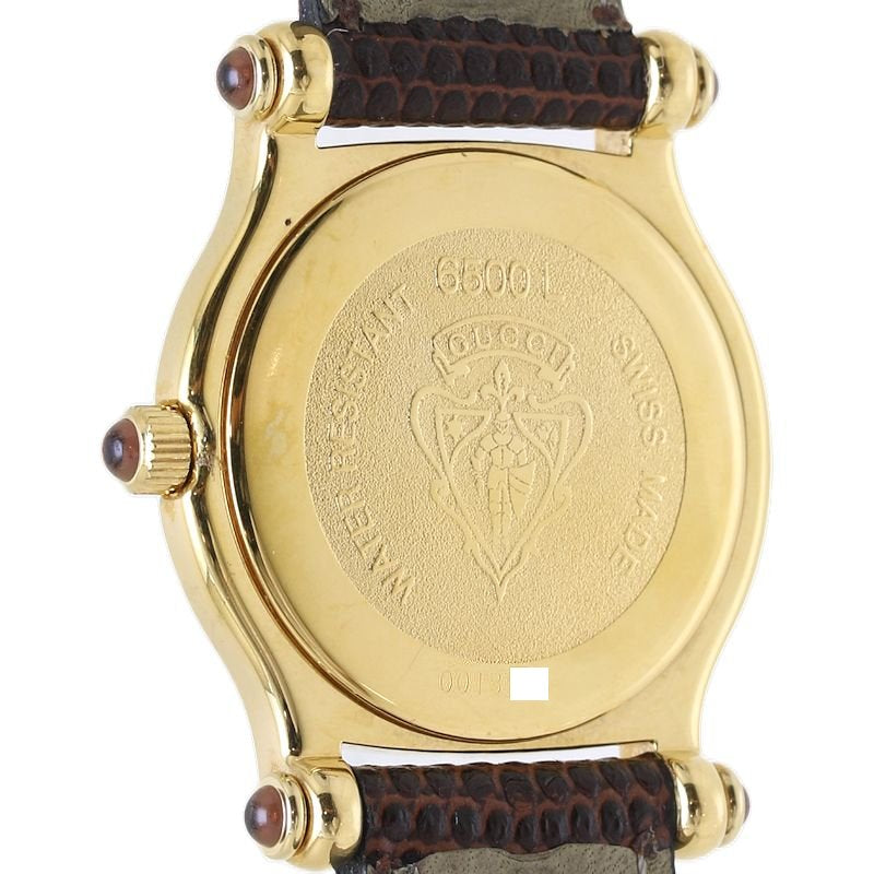 Gucci Gold Plated Round Face Quartz Watch 6500L