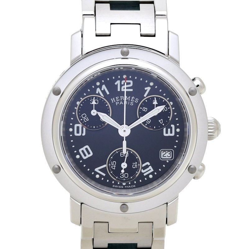 Hermes Clipper Chronograph Stainless Steel Watch