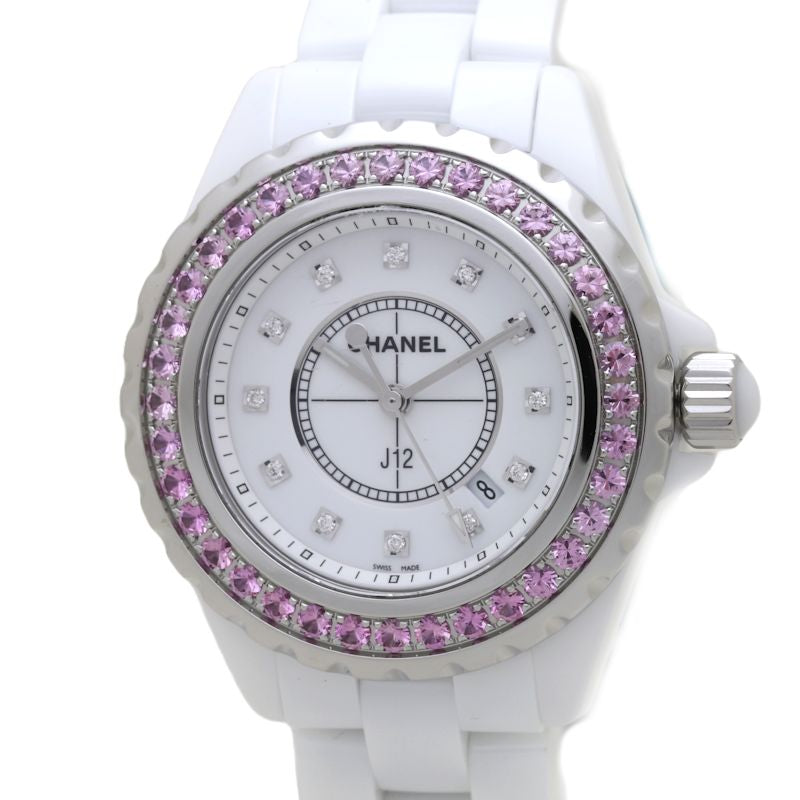 Chanel J12 Pink Sapphire Bezel Watch