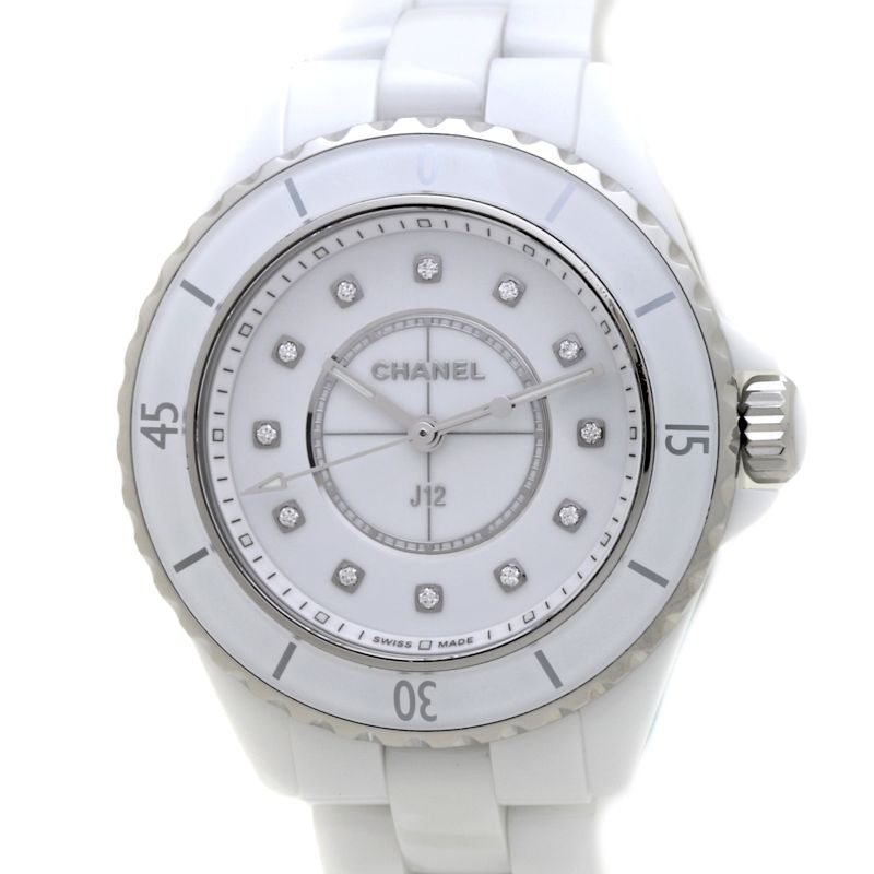 Chanel J12 Diamond White Ceramic Quartz Watch