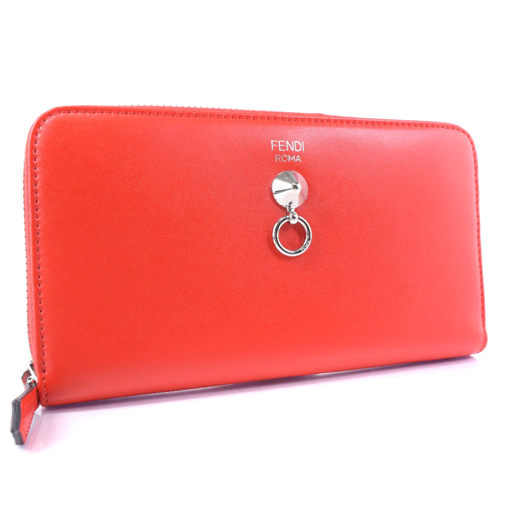 Fendi Dotcom Red Leather Long Wallet