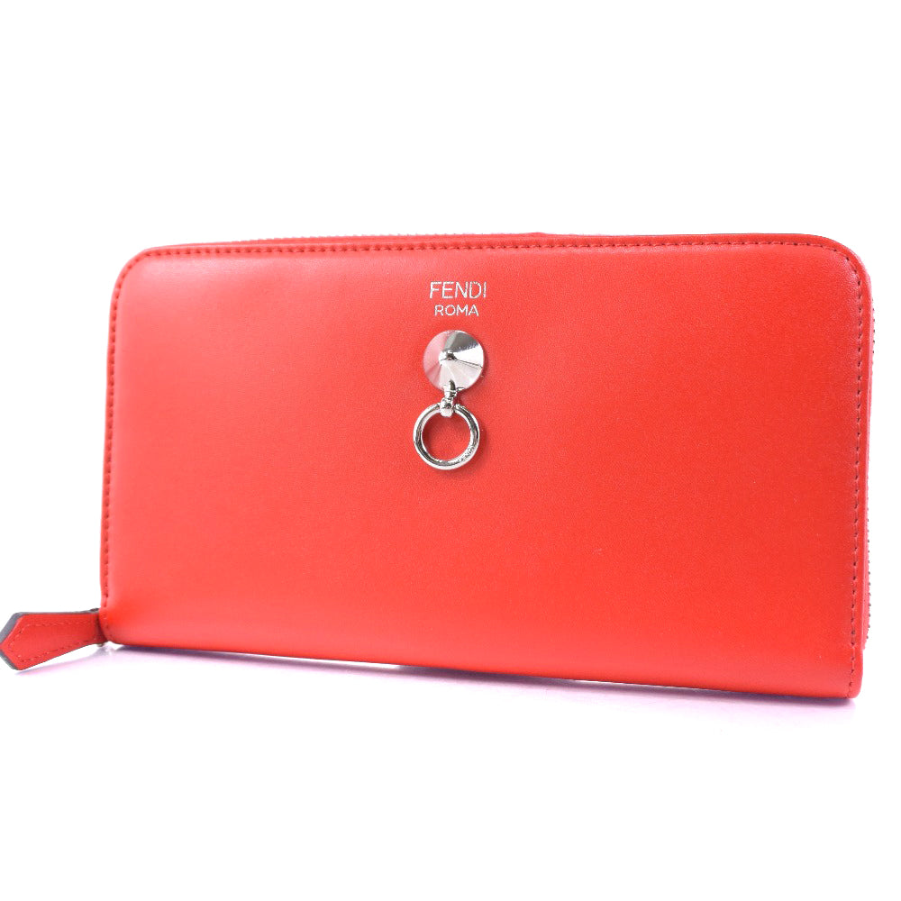 Fendi Dotcom Red Leather Long Wallet