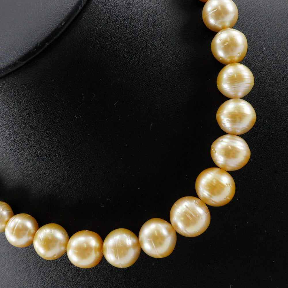 Golden Pearl Necklace Silver