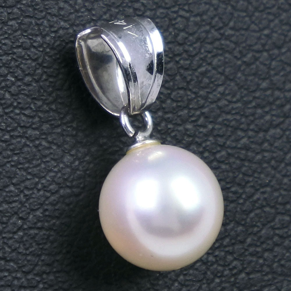 K14 White Gold Pearl Pendant Top