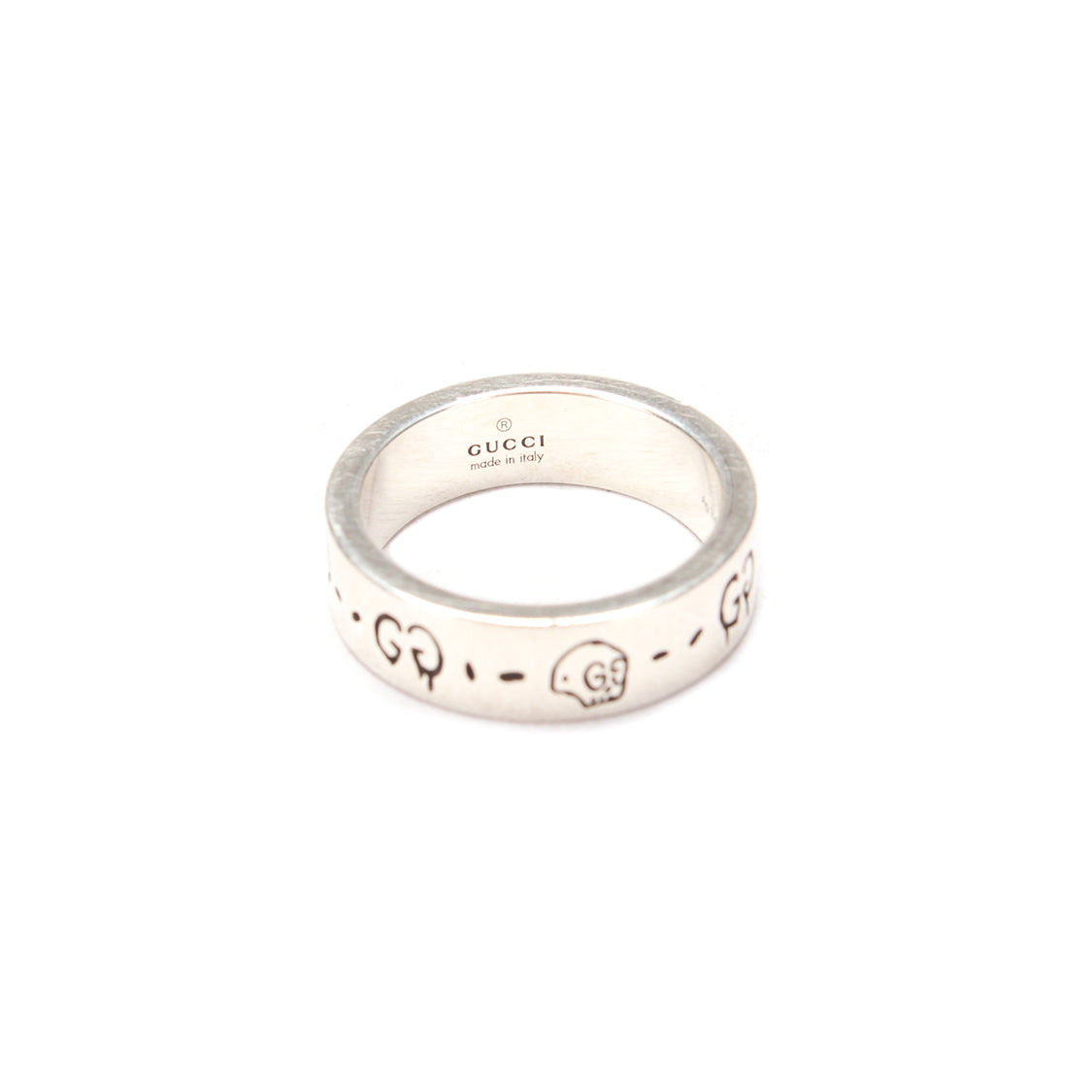 Silver GG Ghost Icon Ring