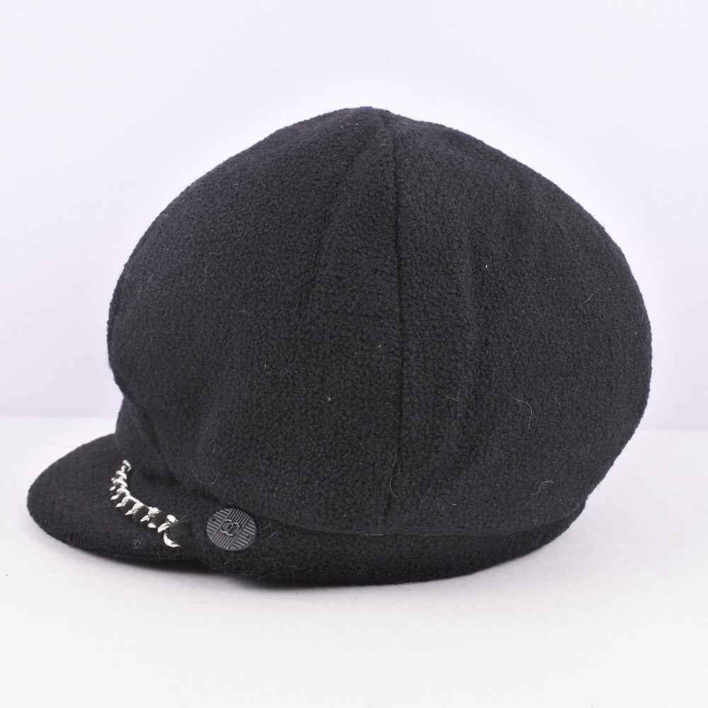 Chanel Wool Casquette Hat Black