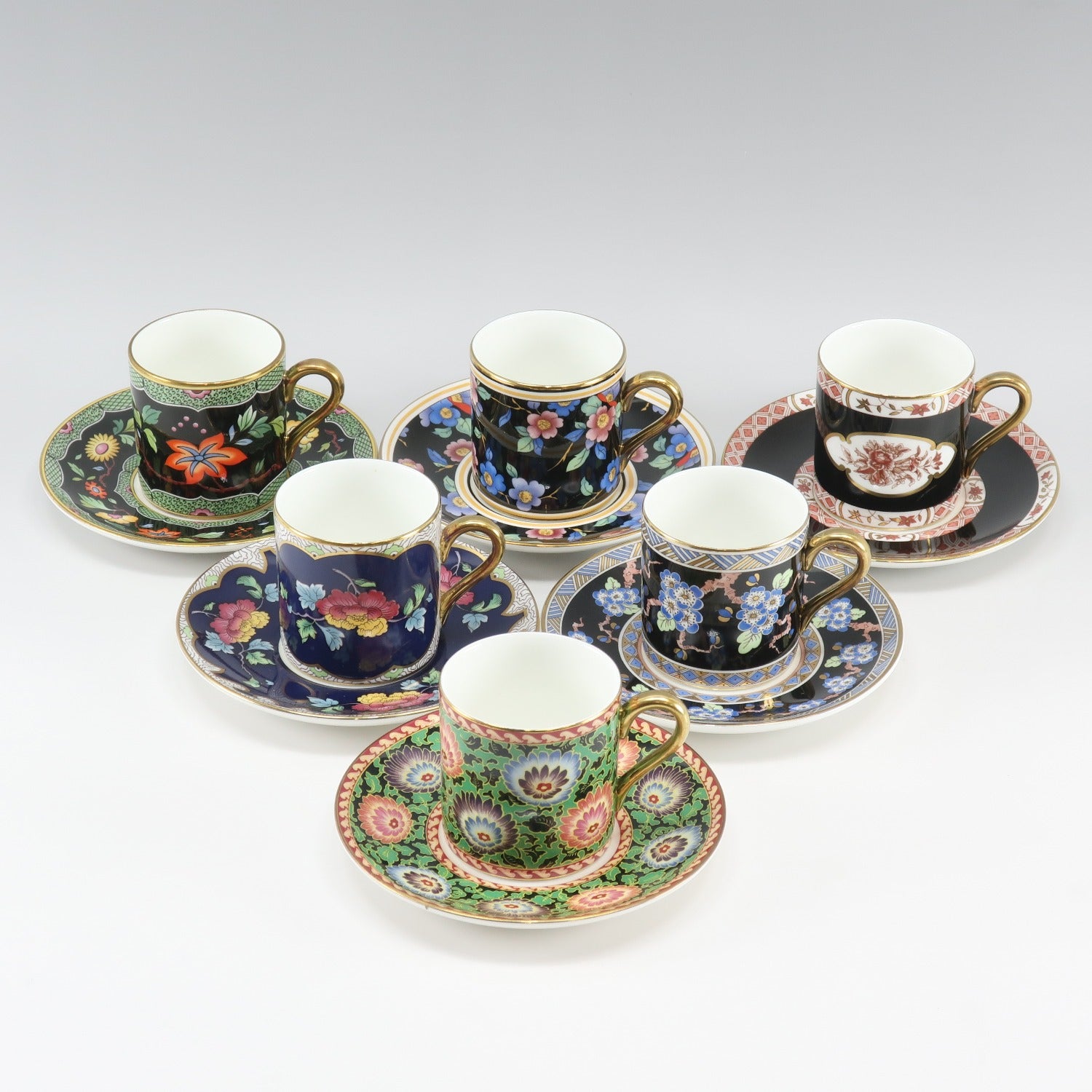 Wedgwood Demitasse Cup & Saucer Set of 6 Porcelain