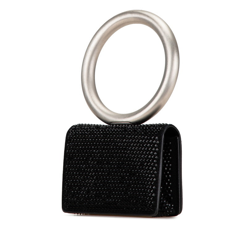 Salvatore Ferragamo Rhinestone Micro Pouch Handbag