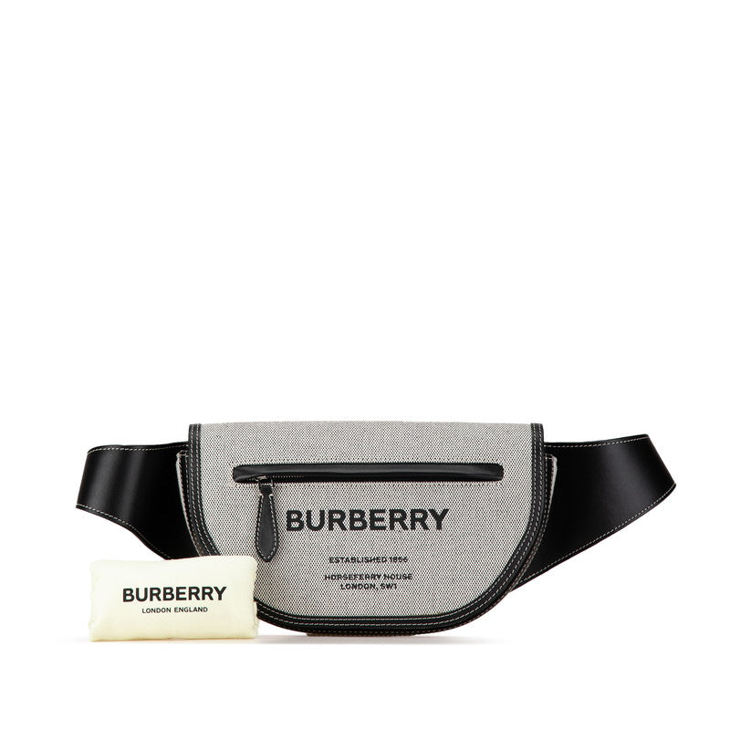 Burberry Canvas Leather Body Bag Waist Bag in Great Condition