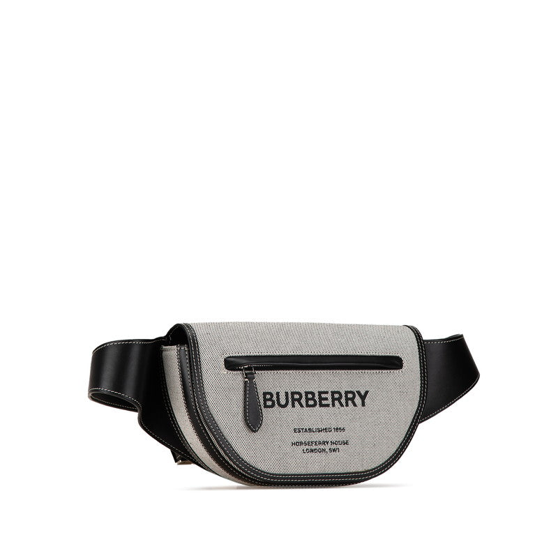 Burberry Canvas Leather Body Waist Bag