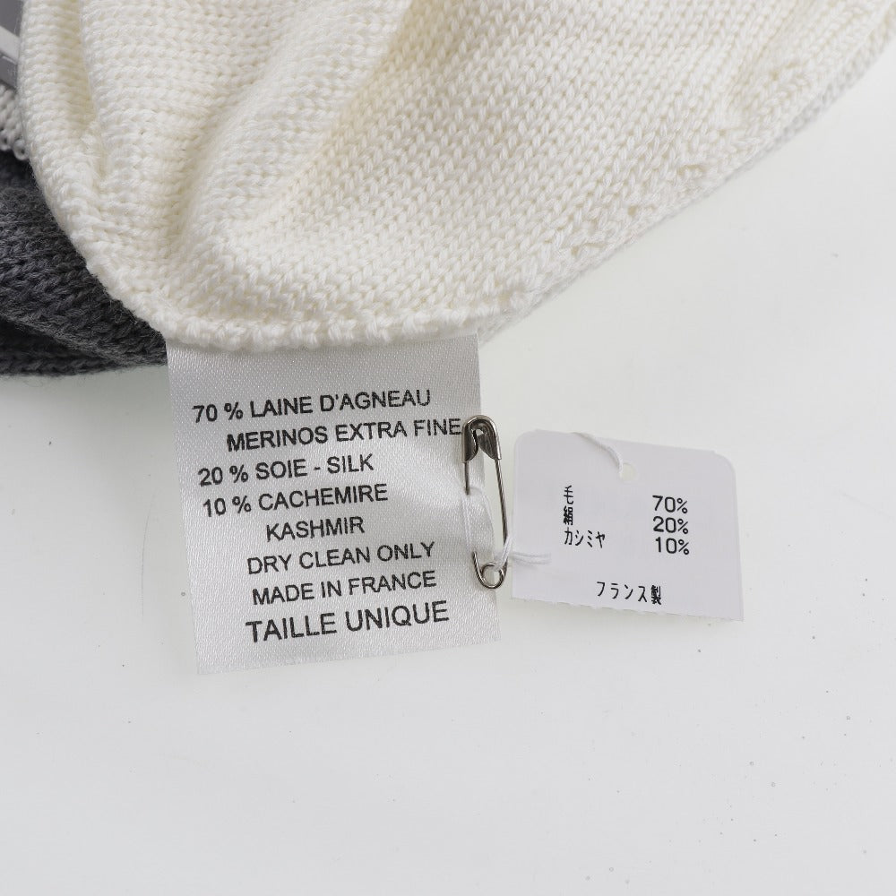 Chanel Coco Mark Knit Cap Wool Silk Cashmere