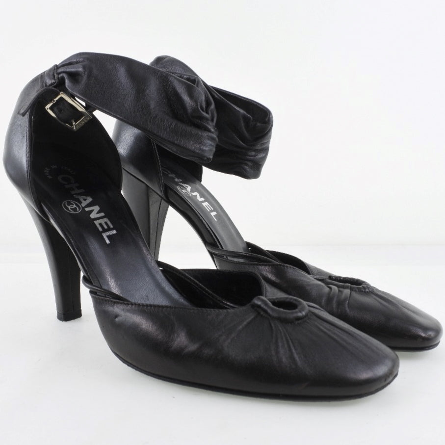 Chanel Black Calf Pumps Women