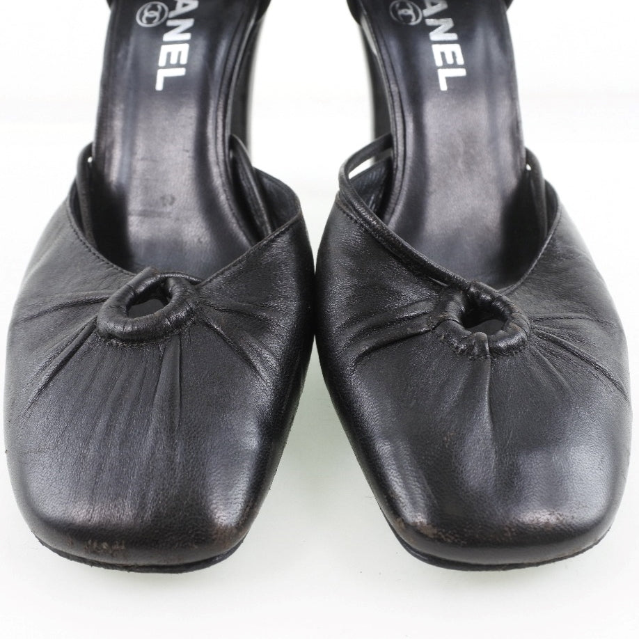 Chanel Black Calf Pumps Women